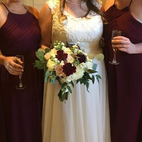 Bill Levkov halter Chiffon A-Line Gown - Picture 3 of 3